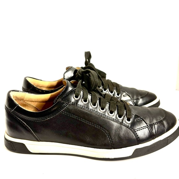 Cole Haan Black Leather Air Quincy Casual Shoe Lace Up Sport Sneakers Mens 7.5 - Picture 4 of 11